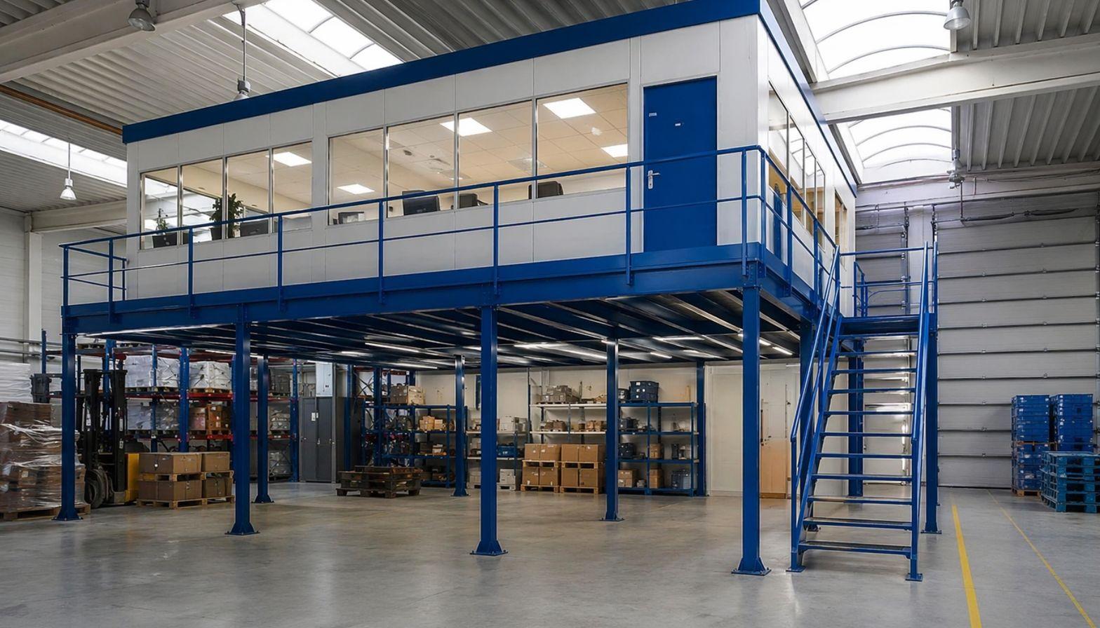 Hallenbüro auf der Bühne
